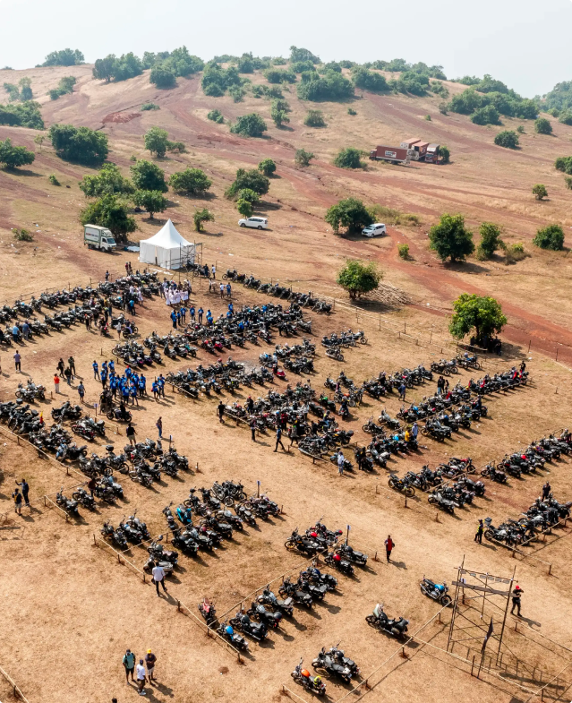 Riders Socializing at Exclusive Motorcycle Gathering Event