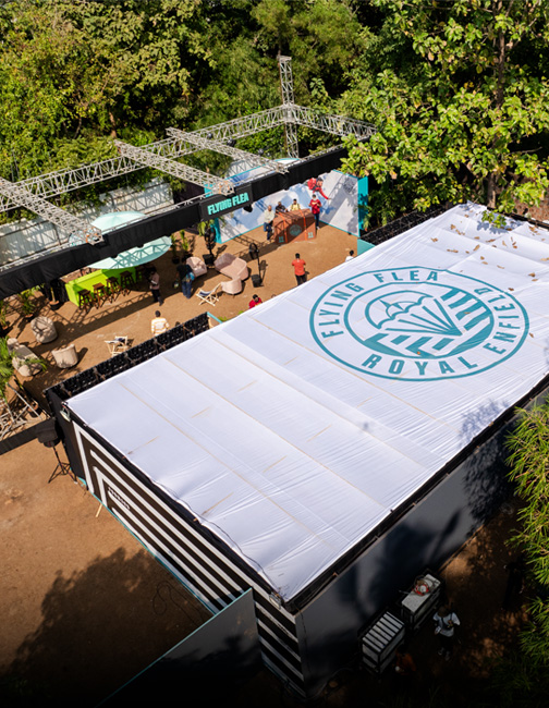 Flying Flea Royal Enfield outdoor event space