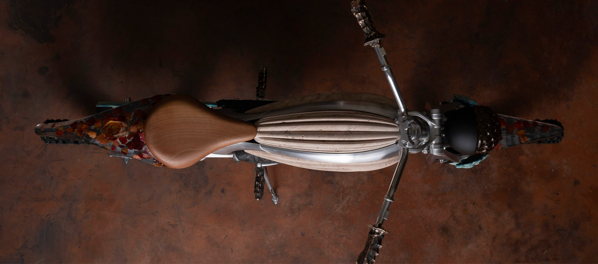 Top Banner motorcycle overhead view